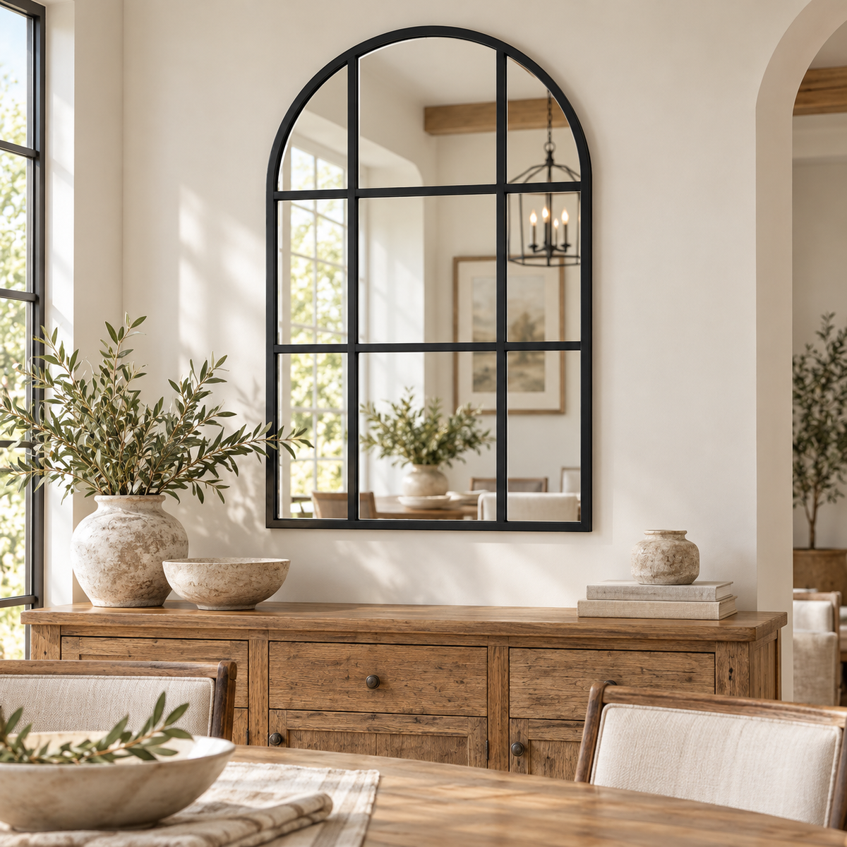 Camille Window Mirror — lifestyle view