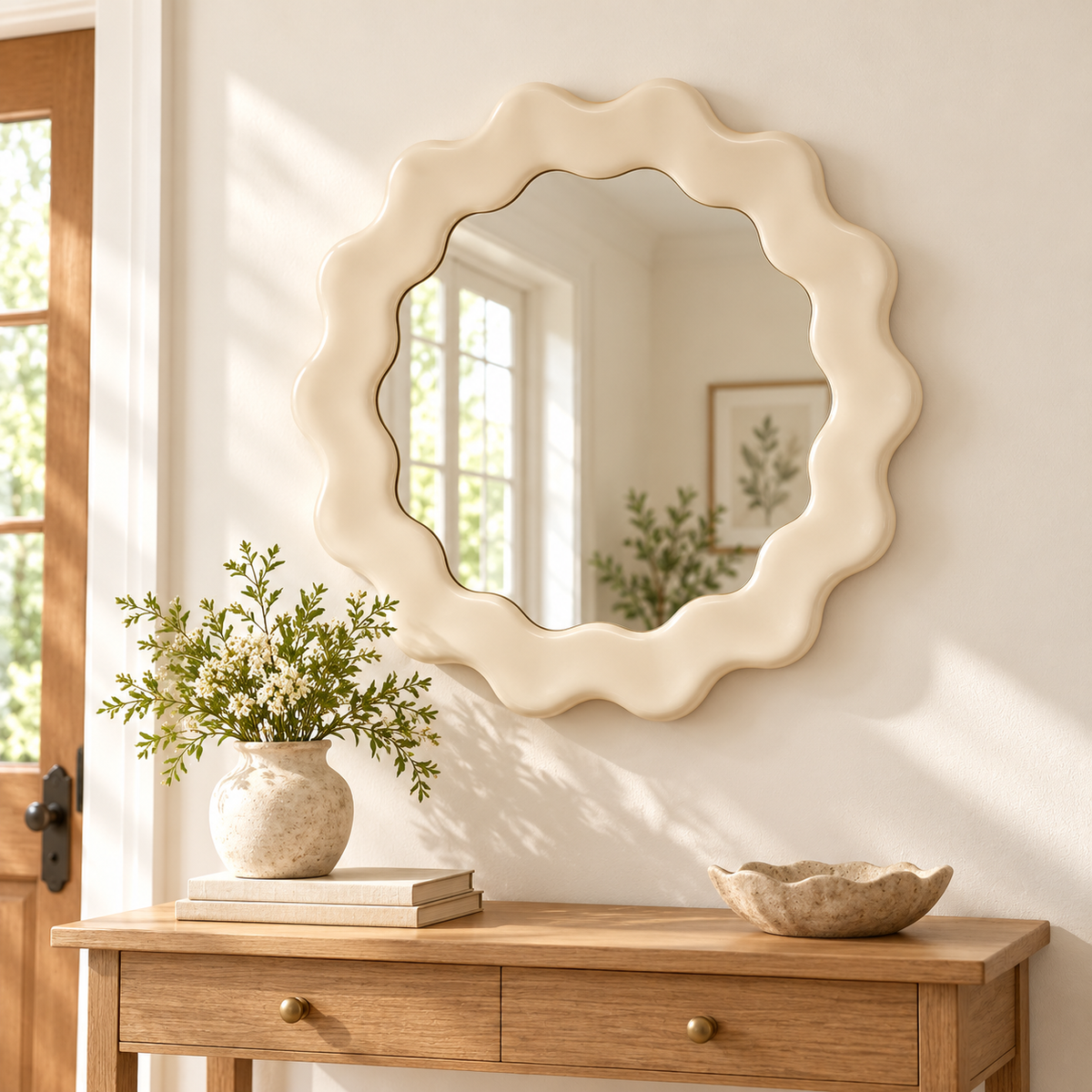 Celine Scallop Mirror — lifestyle view