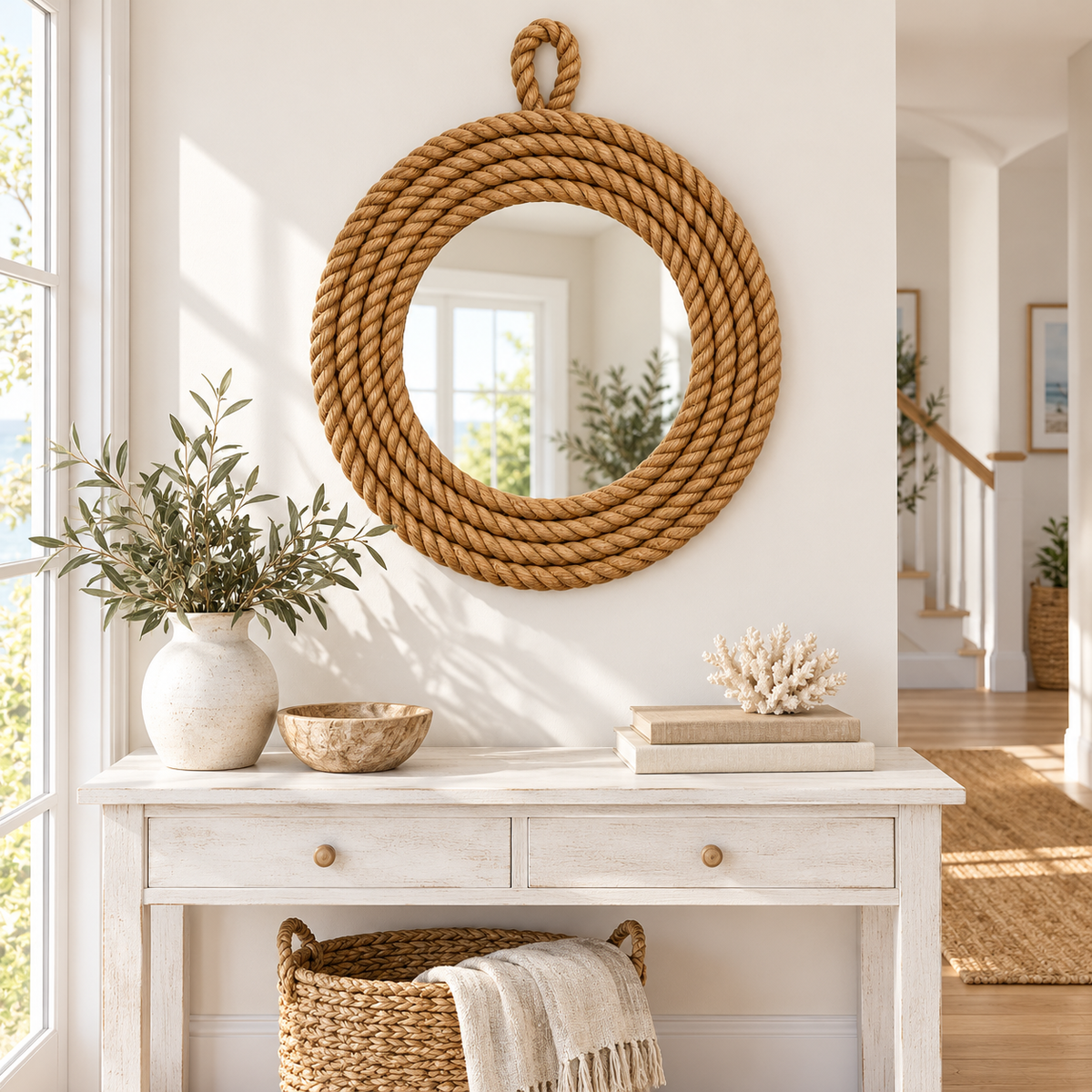 Elodie Rope Mirror — lifestyle view