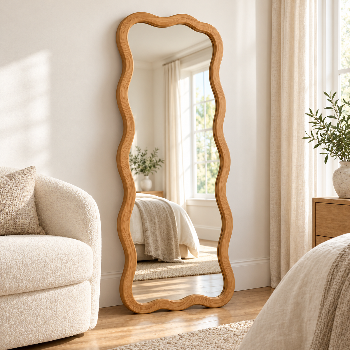 Vivienne Wavy Mirror — lifestyle view